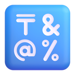 How emoji input symbols displayed on Microsoft 3D animated