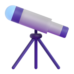 How emoji telescope displayed on Microsoft 3D animated