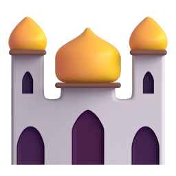 How emoji mosque displayed on Microsoft 3D animated