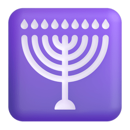 How emoji menorah displayed on Microsoft 3D animated