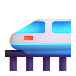 How emoji high-speed train displayed on Microsoft 3D animated