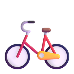 How emoji bicycle displayed on Microsoft 3D animated