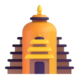 How emoji hindu temple displayed on Microsoft 3D animated