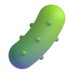 How emoji cucumber displayed on Microsoft 3D animated