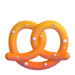 How emoji pretzel displayed on Microsoft 3D animated