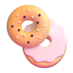 How emoji bagel displayed on Microsoft 3D animated