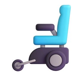 How emoji motorized wheelchair displayed on Microsoft 3D animated