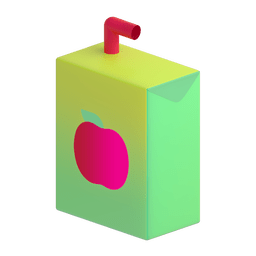 How emoji beverage box displayed on Microsoft 3D animated