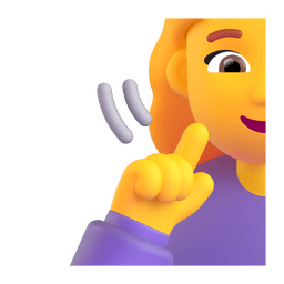 How emoji deaf woman displayed on Microsoft 3D animated