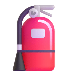 How emoji fire extinguisher displayed on Microsoft 3D animated