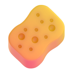 How emoji sponge displayed on Microsoft 3D animated