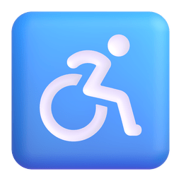 How emoji wheelchair symbol displayed on Microsoft 3D animated