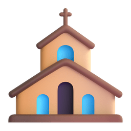 How emoji church displayed on Microsoft 3D animated