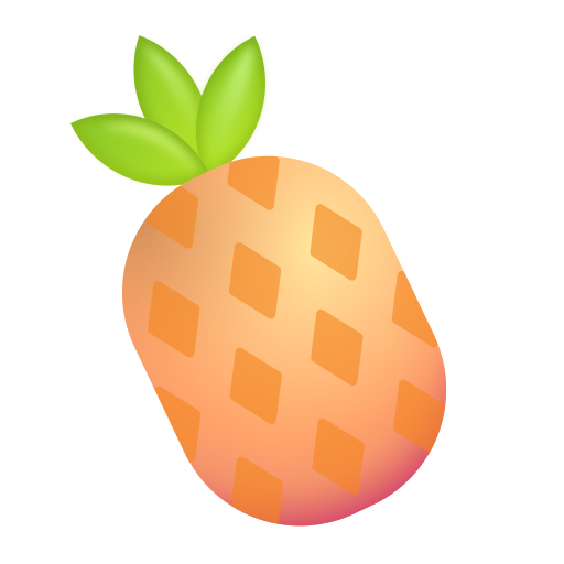 How emoji pineapple displayed on Microsoft 3D fluent