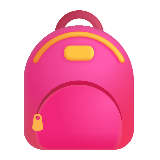 How emoji backpack displayed on Microsoft 3D fluent