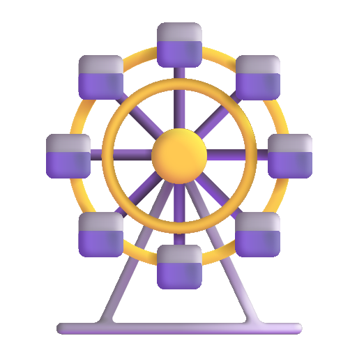 How emoji ferris wheel displayed on Microsoft 3D fluent