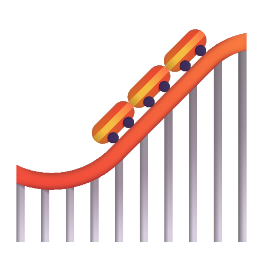 How emoji roller coaster displayed on Microsoft 3D fluent