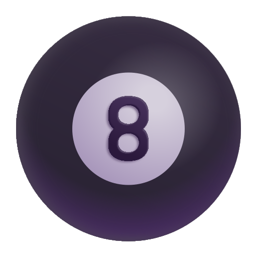 How emoji pool 8 ball displayed on Microsoft 3D fluent