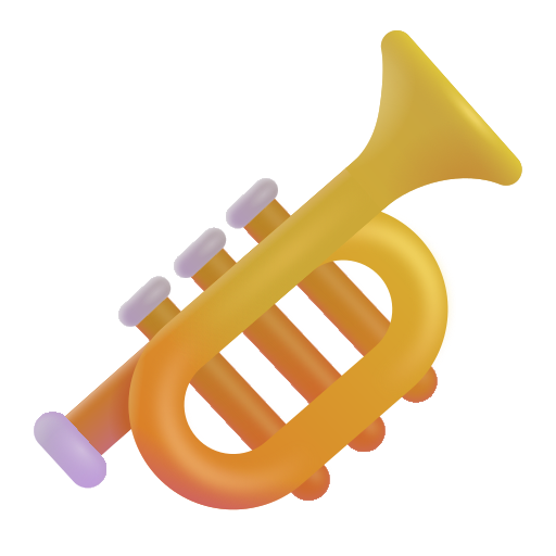 How emoji trumpet displayed on Microsoft 3D fluent