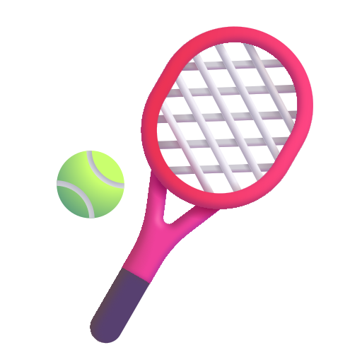 How emoji tennis displayed on Microsoft 3D fluent