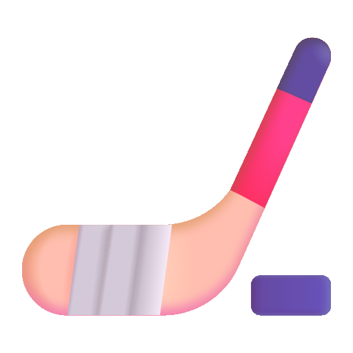 How emoji ice hockey displayed on Microsoft 3D fluent