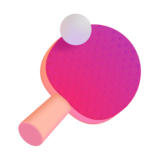 How emoji ping pong displayed on Microsoft 3D fluent