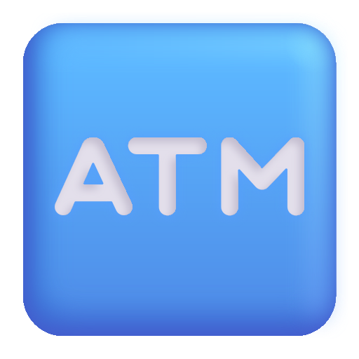 How emoji ATM sign displayed on Microsoft 3D fluent