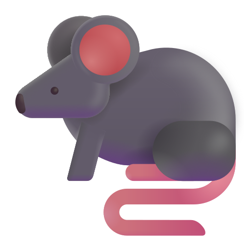 How emoji rat displayed on Microsoft 3D fluent