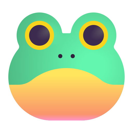 How emoji frog displayed on Microsoft 3D fluent