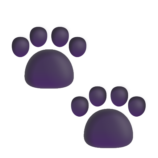 How emoji paw prints displayed on Microsoft 3D fluent