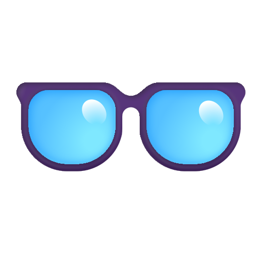 How emoji glasses displayed on Microsoft 3D fluent