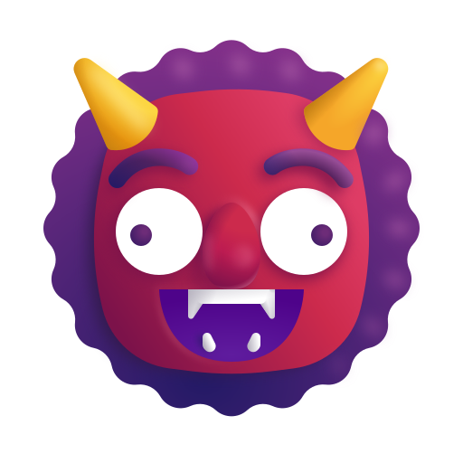 How emoji ogre displayed on Microsoft 3D fluent