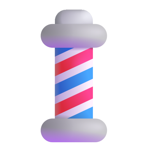 How emoji barber pole displayed on Microsoft 3D fluent