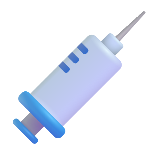 How emoji syringe displayed on Microsoft 3D fluent