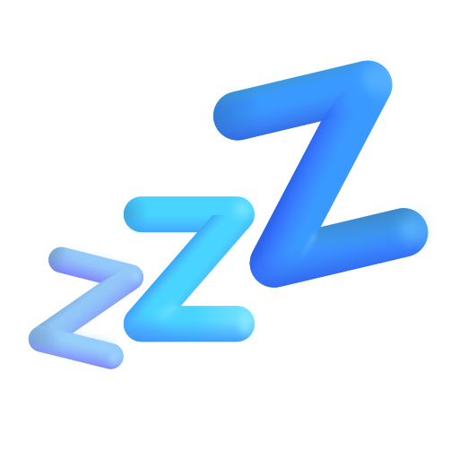 How emoji ZZZ displayed on Microsoft 3D fluent