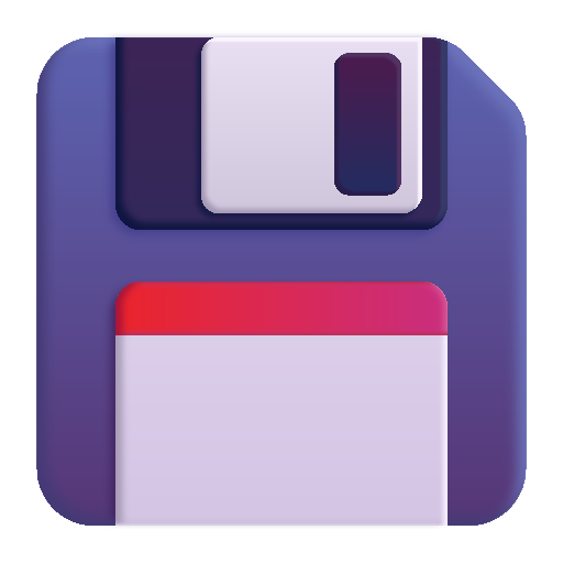 How emoji floppy disk displayed on Microsoft 3D fluent