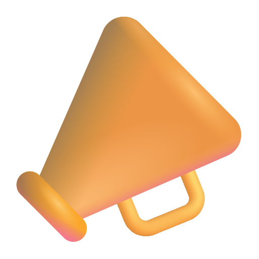 How emoji megaphone displayed on Microsoft 3D fluent