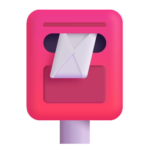 How emoji postbox displayed on Microsoft 3D fluent