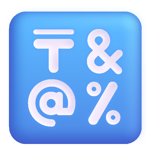 How emoji input symbols displayed on Microsoft 3D fluent