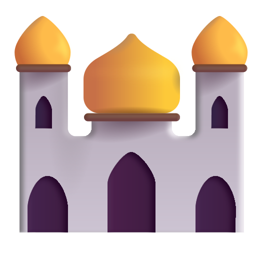 How emoji mosque displayed on Microsoft 3D fluent