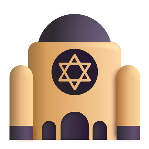 How emoji synagogue displayed on Microsoft 3D fluent