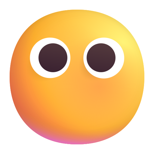 How emoji face without mouth displayed on Microsoft 3D fluent