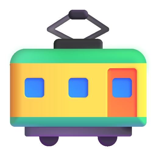 How emoji railway car displayed on Microsoft 3D fluent