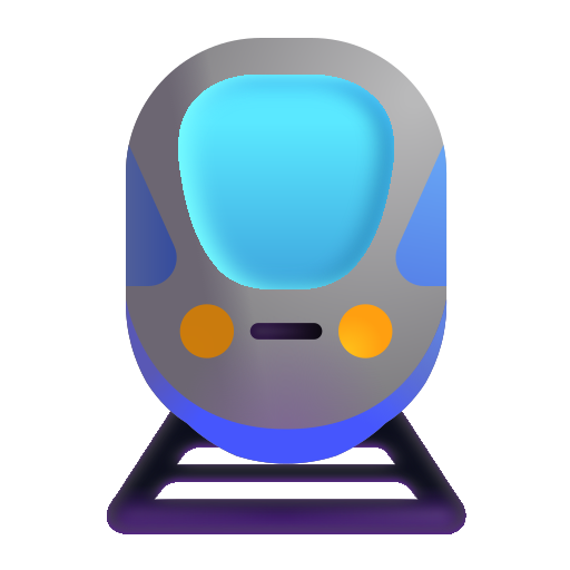 How emoji train displayed on Microsoft 3D fluent