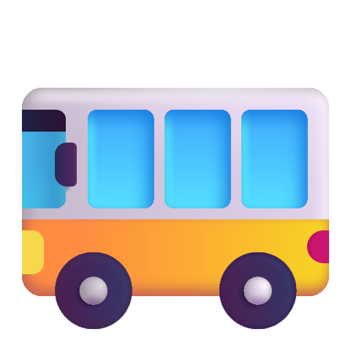 How emoji bus displayed on Microsoft 3D fluent