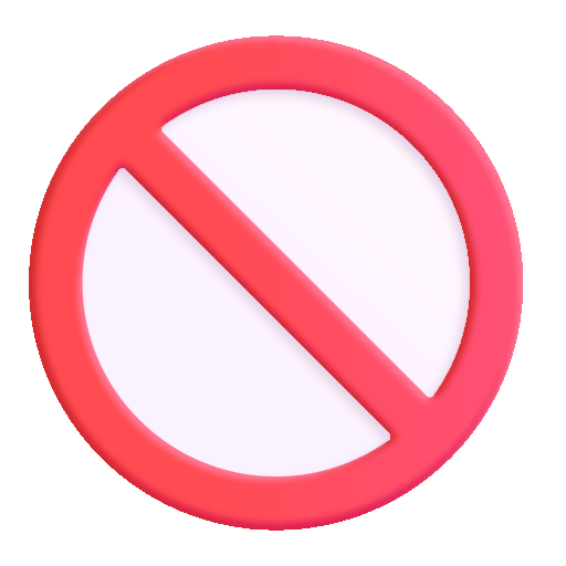 How emoji prohibited displayed on Microsoft 3D fluent