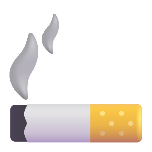 How emoji cigarette displayed on Microsoft 3D fluent