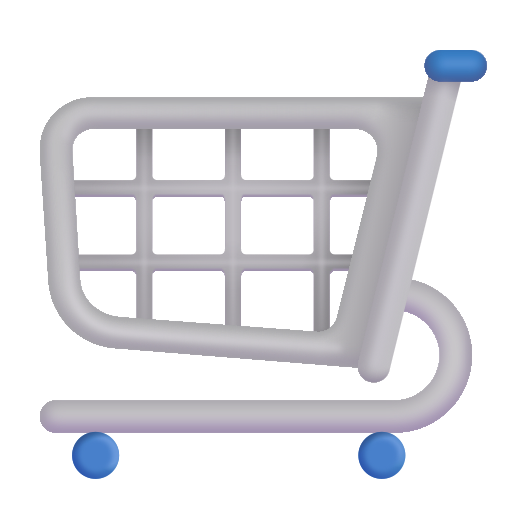 How emoji shopping cart displayed on Microsoft 3D fluent