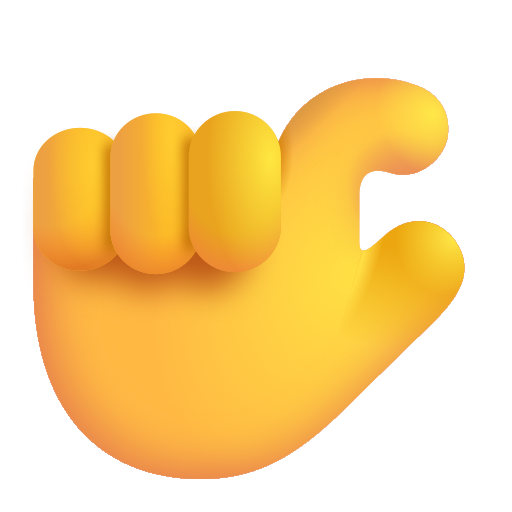 How emoji pinching hand displayed on Microsoft 3D fluent