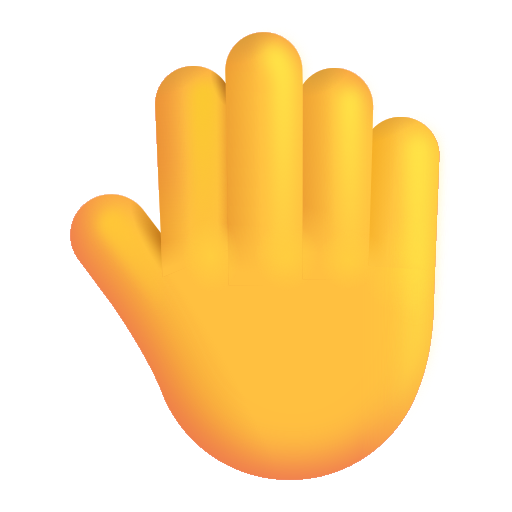 How emoji raised back of hand displayed on Microsoft 3D fluent